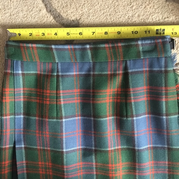 Vintage 100% wool made in Ireland plaid wrap skirt - Picture 8 of 8